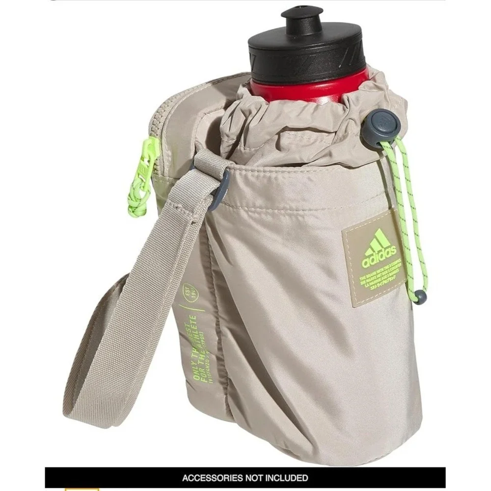 Adidas Crossbody water bottle carrier Khaki Beige 3.75